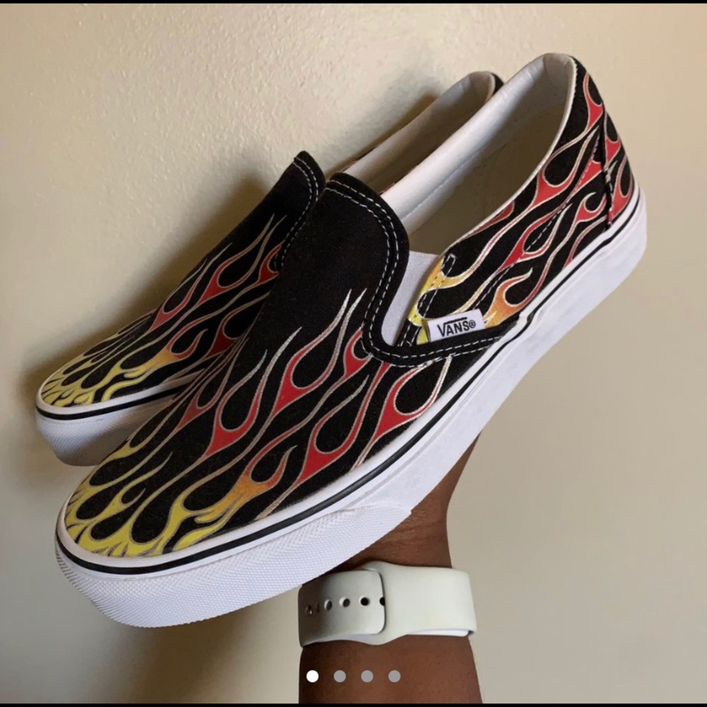 Flame slip on vans